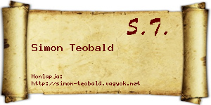 Simon Teobald névjegykártya